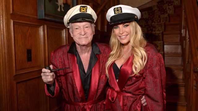 Hugh and Crystal Hefner at a Playboy Halloween party in 2014