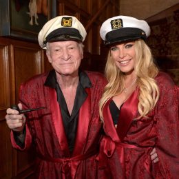 Hugh and Crystal Hefner at a Playboy Halloween party in 2014