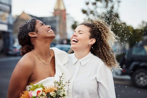 brides on wedding day