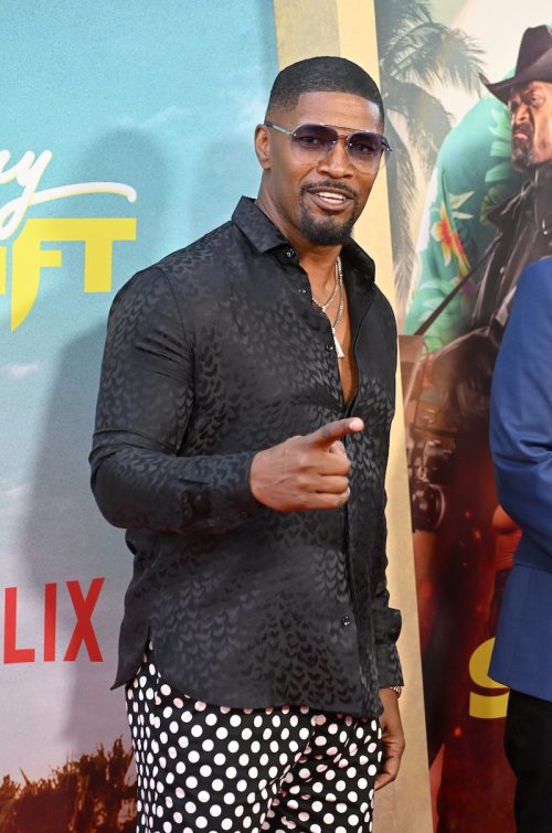 Jamie Foxx at the premiere of "Day Shift" in 2022