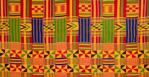 Swath of colorful kente fabric