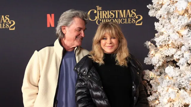 Kurt Russell and Goldie Hawn at an event for "The Christmas Chronicles: Part Two" in 2020