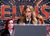 Lisa Marie Presley speaking at a Handprint Ceremony at the TCL Chinese Theater in 2022