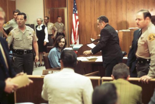 Charles Manson in Santa Monica Courthouse in 1970