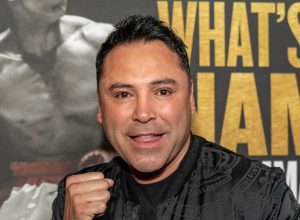 Oscar De La Hoyta at the premiere of "What's My Name: Muhammad Ali" in 2019