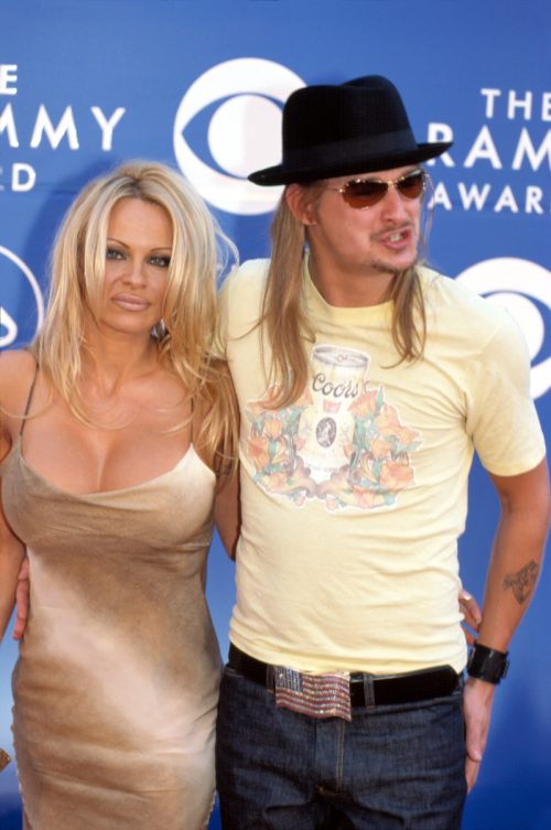 Pamela Anderson and Kid Rock at the 2002 Grammys