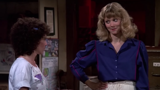 Rhea Perlman and Shelley Long on "Cheers"