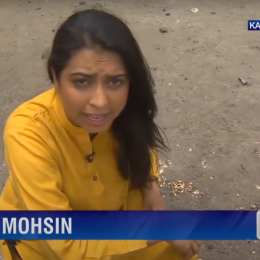 Saima Mohsin reporting for CNN from Pakistan in 2014