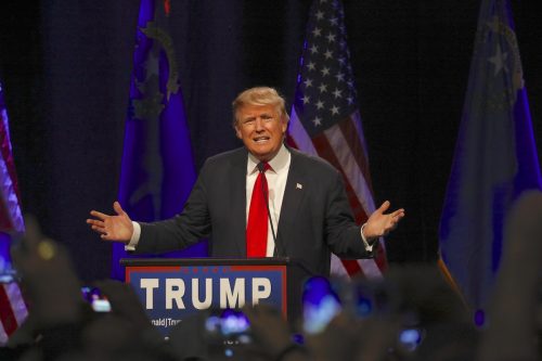 Donald Trump at a campaign event in Las Vegas in 2015