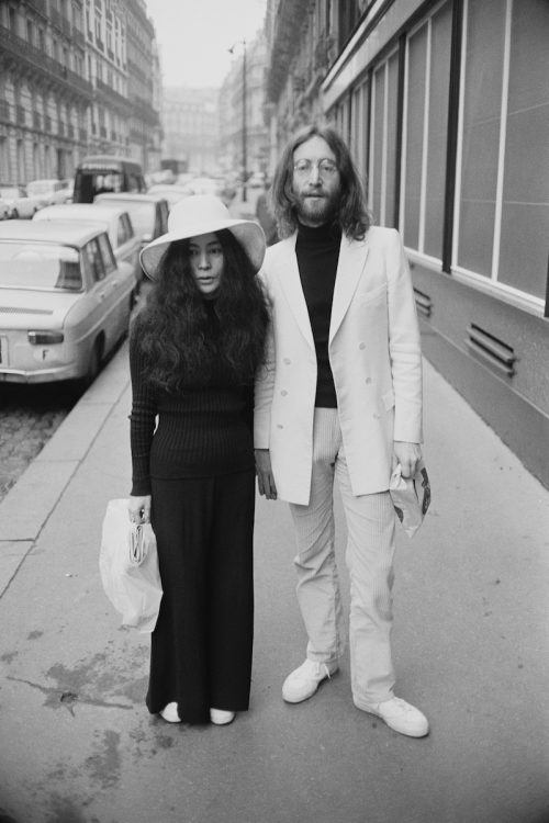 Yoko Ono and John Lennon in Paris in 1969
