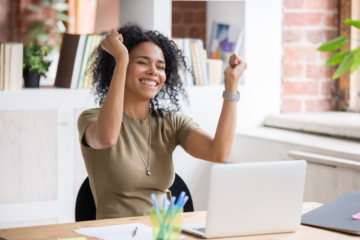 Enthusiastic Black Woman in Office 1 | MercerOnline