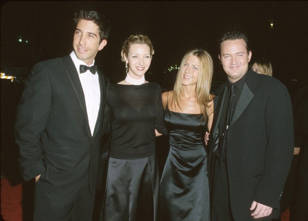 David Schwimmer, Lisa Kudrow, Jennifer Aniston, and Matthew Perry in 2000