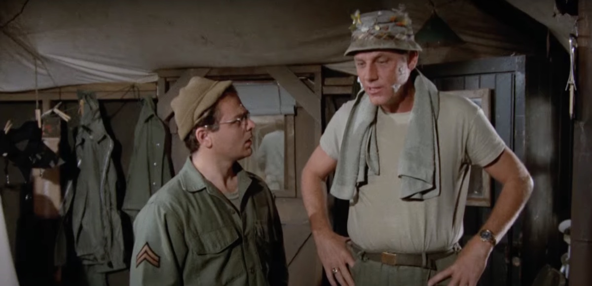 Gary Burghoff and McLean Stevenson on M*A*S*H