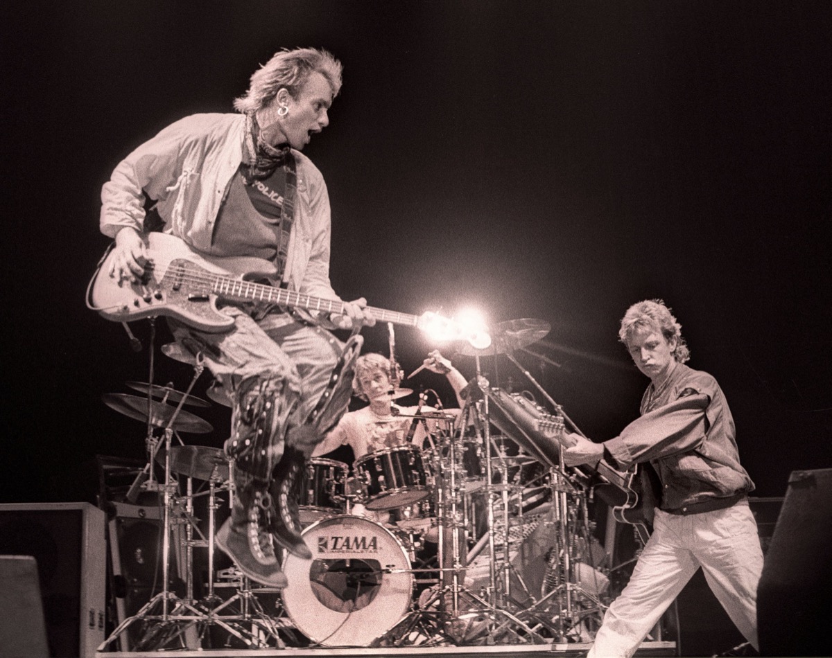 The Police performing onstage in 1983