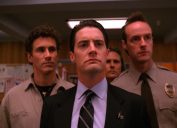 Michael Ontkean, Kyle MacLachlan, Michael Horse, and Harry Goaz in Twin Peaks