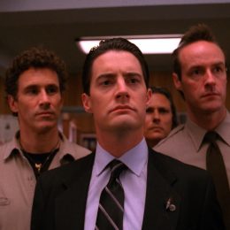 Michael Ontkean, Kyle MacLachlan, Michael Horse, and Harry Goaz in Twin Peaks
