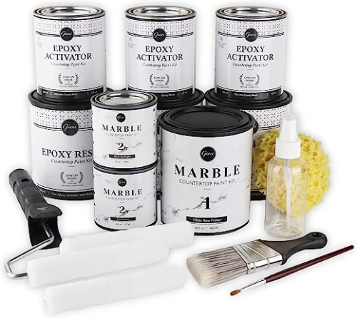 Product shot of Amazon's Giani marble paint kit