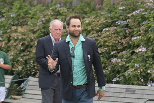 Andy Roddick at the International Tennis Hall of Fame induction ceremony in 2022
