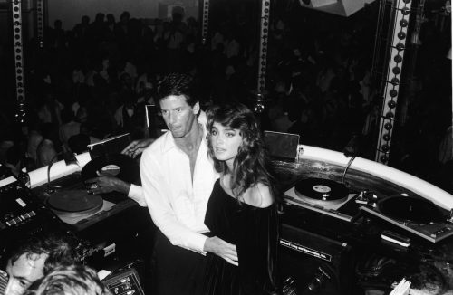 Calvin Klein and Brooke Shields at Studio 54 in 1981