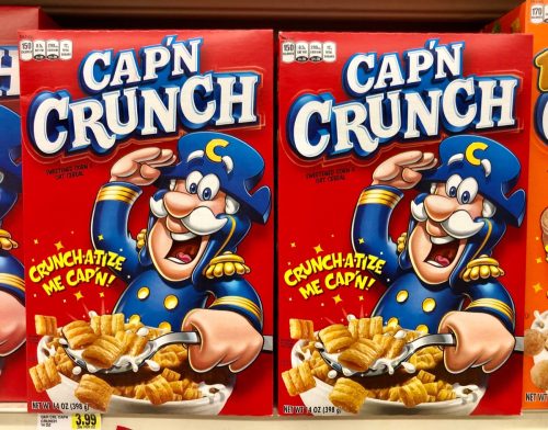 captain crunch cereal on store shelves