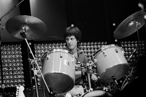 Chris Frantz performing with Talking Heads in 1978