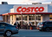 April 17, 2020 - Halifax, Canada - Costco Wholesale warehouse store located in the Bayers Lake retail park. Costco is temporarily allowing priority access to their warehouses for Costco members who are healthcare workers and first responders such as police officers, EMTs and firefighters. Healthcare workers (which include all hospital employees with a hospital ID) and first responders who present a Costco membership card and official identification of their role, will be allowed to move to the front of any line to enter the stores during the ongoing COVID-19 pandemic.
