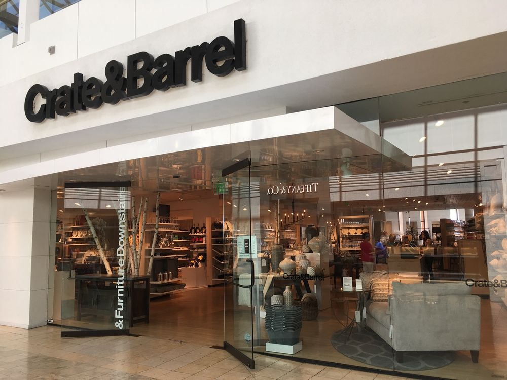 Crate Barrel Outlet Sells Furniture For 65 Off Best Life   Crate Barrel Store Sign Outlet Discounts 