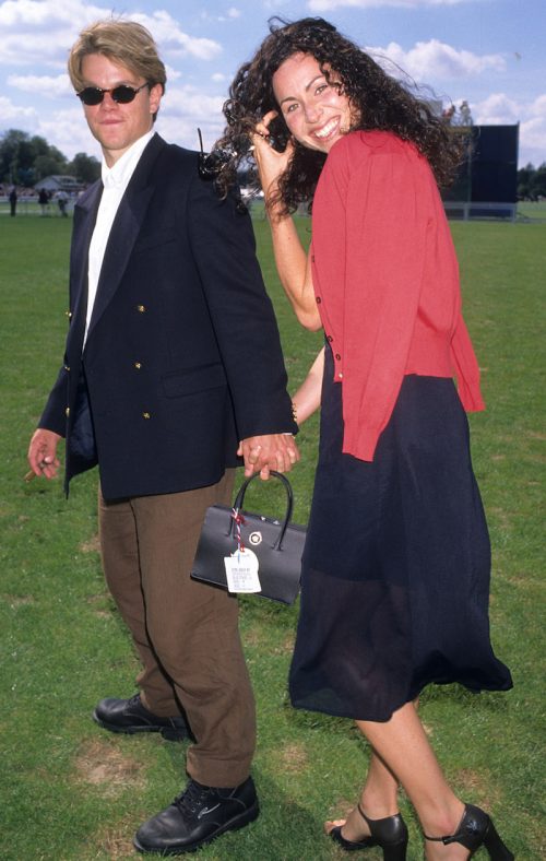 Matt Damon and Minnie Driver at 1997 Cartier International Polo