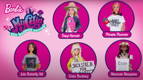 The fake Eco Warrior Barbies in the hoax video