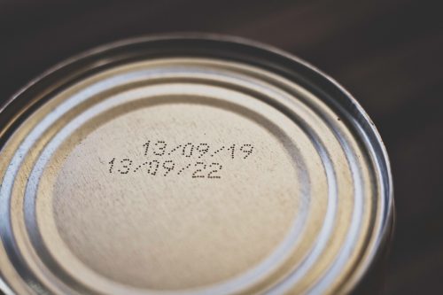 Tin can with expiry date