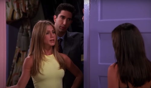 Jennifer Aniston and David Schwimmer on "Friends"