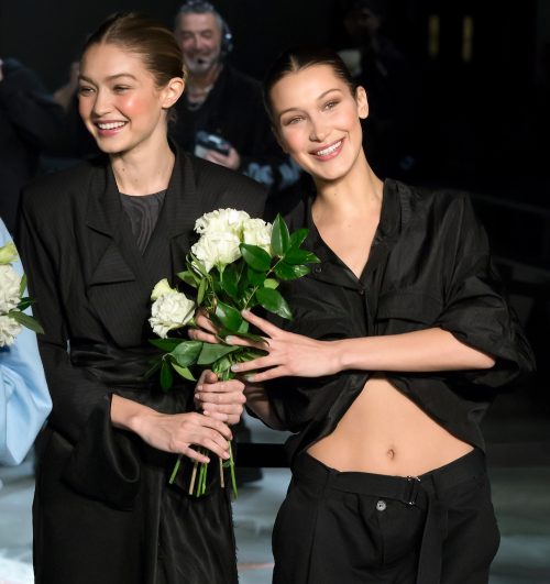 Gigi and Bella Hadid at New York Fashion Week in 2018