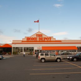 A Home Depot store sign on the front of one of their retail locations in Sydney, Nova Scotia, Canada.