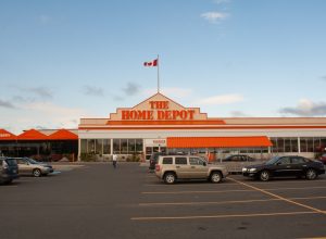 A Home Depot store sign on the front of one of their retail locations in Sydney, Nova Scotia, Canada.