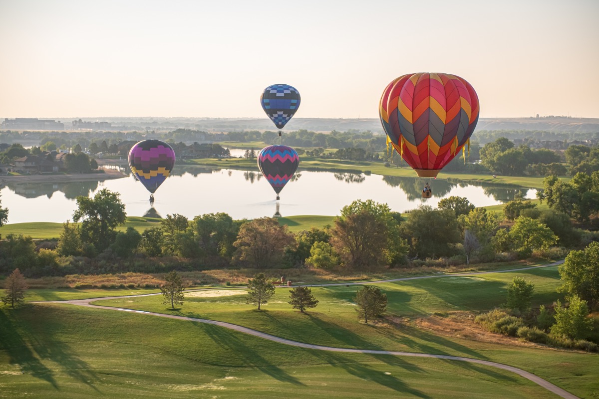 Hot air balloons in Colorado