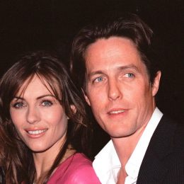 Elizabeth Hurley and Hugh Grant at the premiere of "Mickey Blue Eyes" in 1999