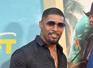 Jamie Foxx at the premiere of "Day Shift" in 2022