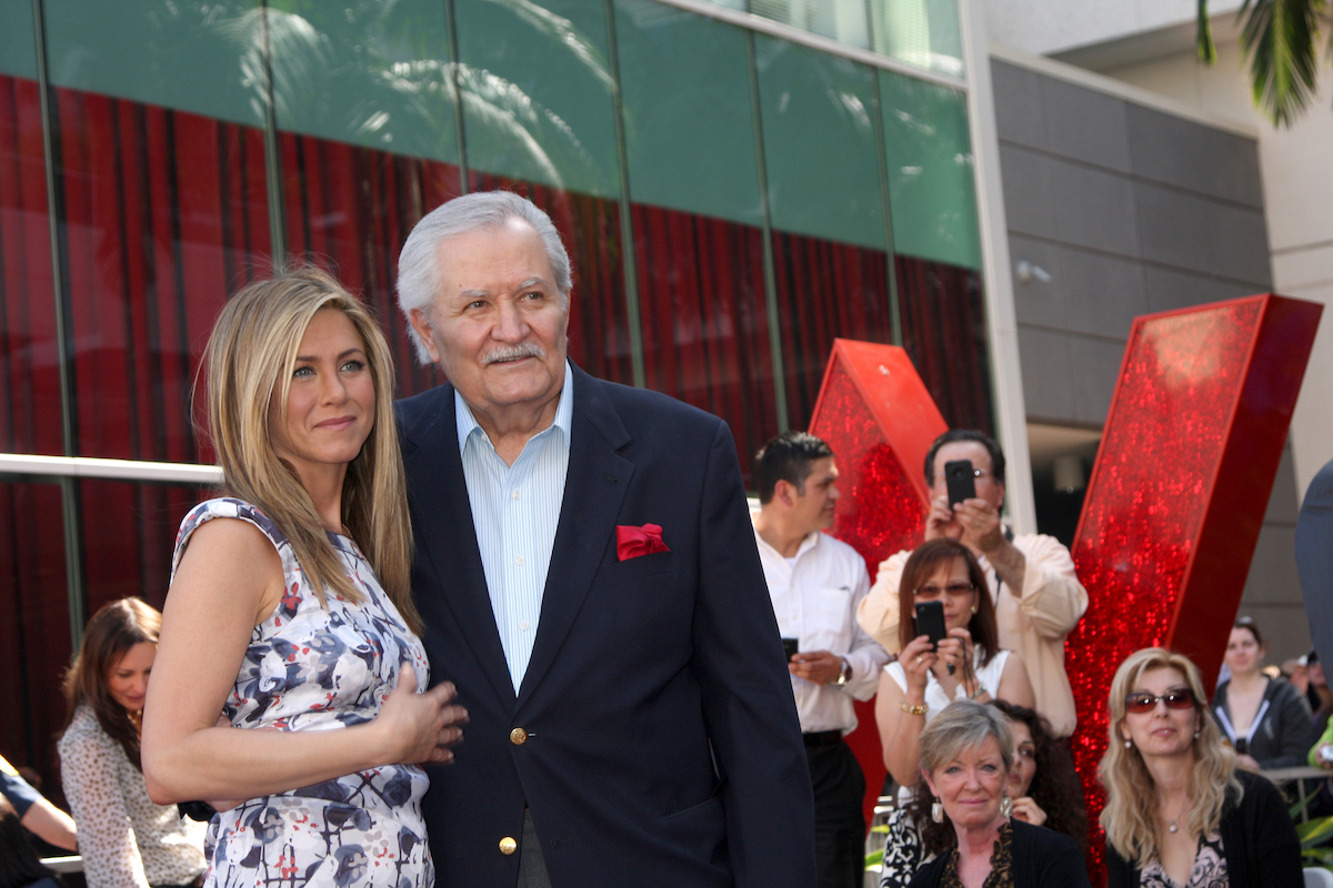 Jennifer Aniston and John Aniston at her Hollywood Walk of Fame Star Ceremony in 2012