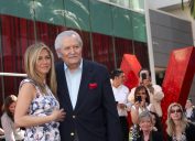 Jennifer Aniston and John Aniston at her Hollywood Walk of Fame Star Ceremony in 2012