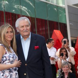 Jennifer Aniston and John Aniston at her Hollywood Walk of Fame Star Ceremony in 2012