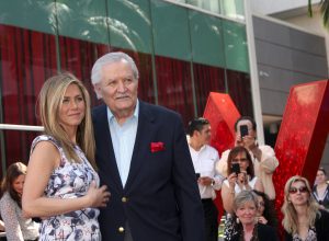 Jennifer Aniston and John Aniston at her Hollywood Walk of Fame Star Ceremony in 2012