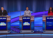 Contestants on "Jeopardy!"