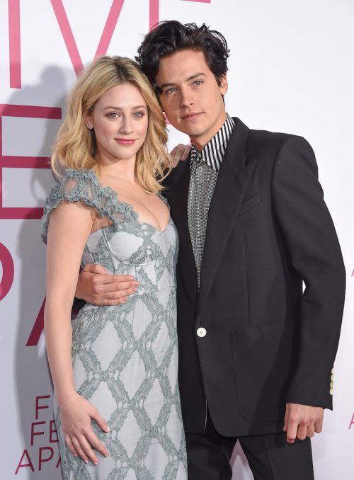 Lili Reinhart and Cole Sprouse at the premiere of "Five Feet Apart" in 2019