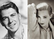 Ronald Reagan circa 1950s; Piper Laurie circa 1956