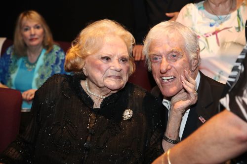 Rose Marie and Dick Van Dyke at a screening of "Rose Marie: Wait for Your Laugh" in 2017