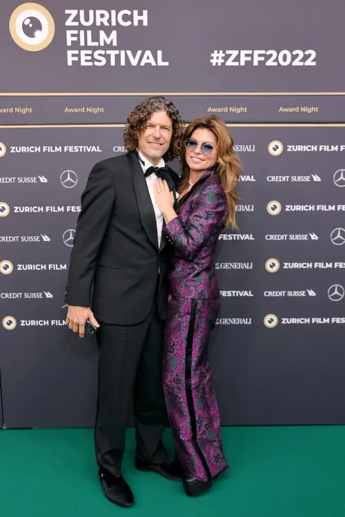 Frédéric Thiébau and Shania Twain at the 2022 Zurich Film Festival