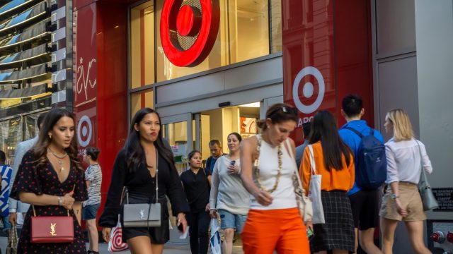 Shoppers outside a Target store in Herald Square in New York
