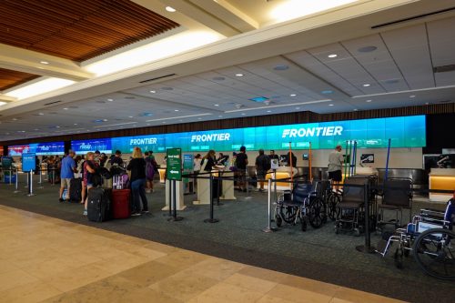 frontier airlines check-in counter