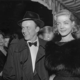 Frank Sinatra and Lauren Bacall circa 1957