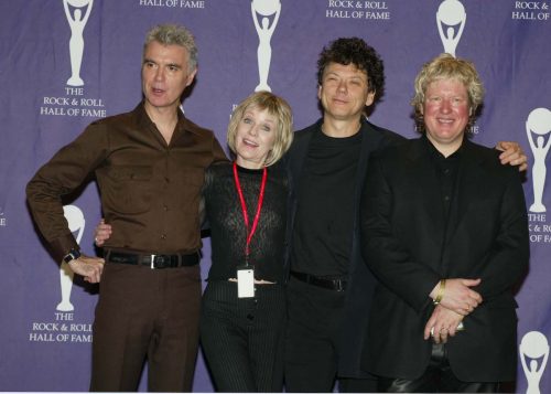 Talking Heads at the Rock and Roll Hall of Fame induction in 2002